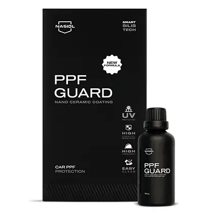 Nasiol（ナシオール）PPF GUARD NEW FORMULA正面から見た箱と容器